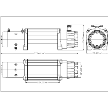 Cabrestante eléctrico todoterreno personalizado 12V 24V 12000Lbs